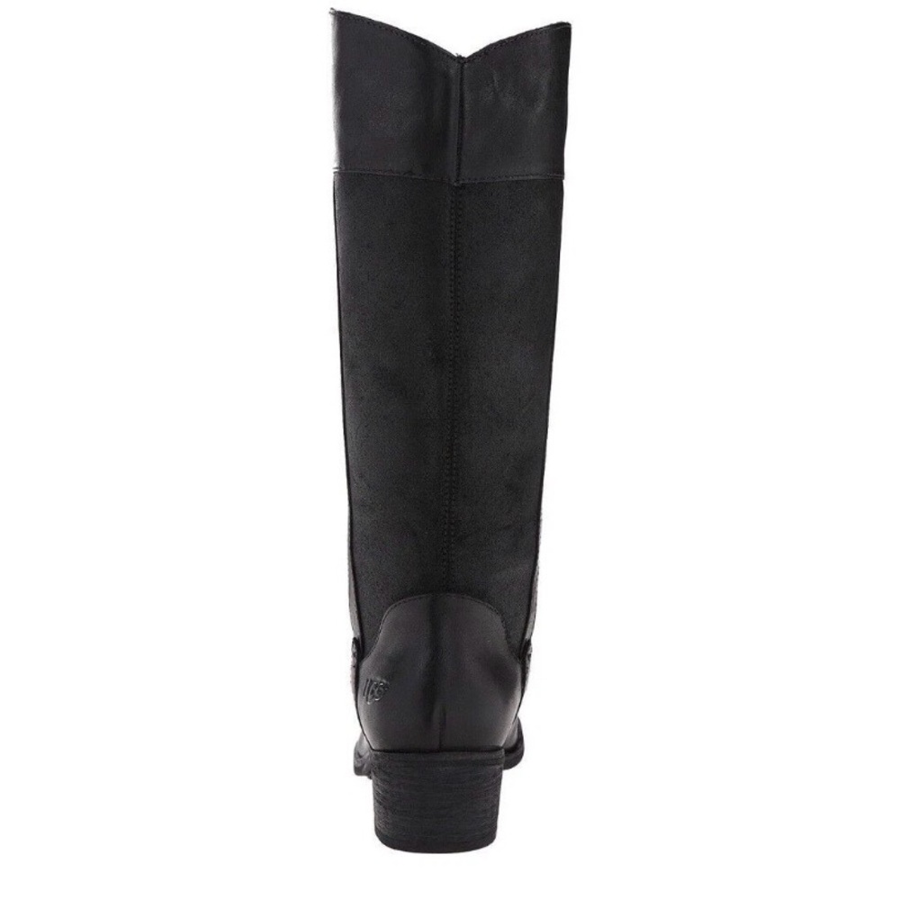 UGG Cassis Women's Tall Black Leather Over-the-Knee Boots new in box 8M - Picture 2 of 6